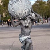 Atlas living statue