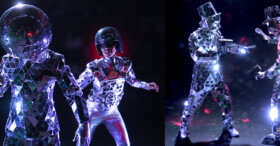 Animación hombres espejos disco