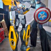 Animación con personajes transformers